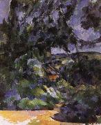 Paul Cezanne blue landscape oil